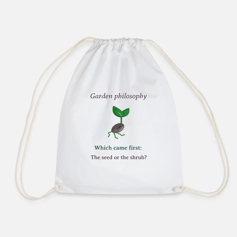 Garden Philosophy design - Drawstring Bag - white