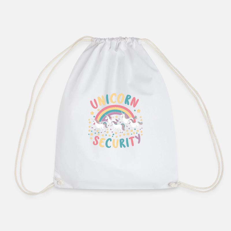 Einhorn Sicherheit Einhorn-Motto Unicorn Security - Turnbeutel - Weiß
