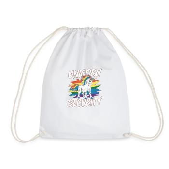 Sécurité des licornes Devise de la licorne Sécurité des licornes - Sac de sport léger - blanc - Devant