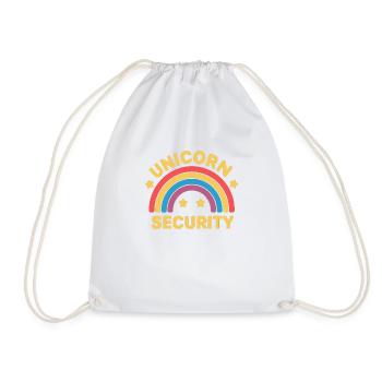 Sécurité des licornes Devise de la licorne Sécurité des licornes - Sac de sport léger - blanc - Devant