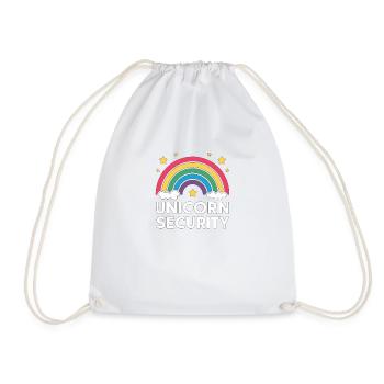 Sécurité des licornes Devise de la licorne Sécurité des licornes - Sac de sport léger - blanc - Devant