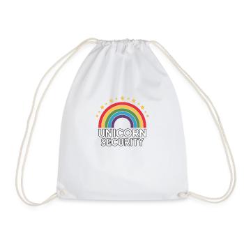 Sécurité des licornes Devise de la licorne Sécurité des licornes - Sac de sport léger - blanc - Devant