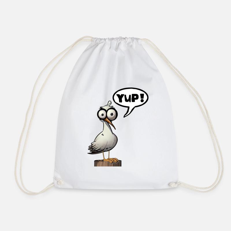 Möwe Yup Ja - Turnbeutel - Weiß