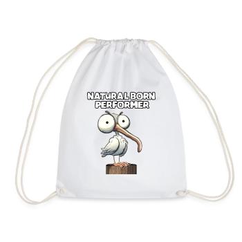 Number 1 Saying Gift Natural Born - Drawstring Bag - white - Front