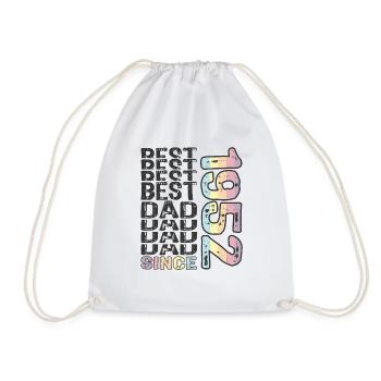 Best dad in the world since 1952 Father's Day - Drawstring Bag - white - Front