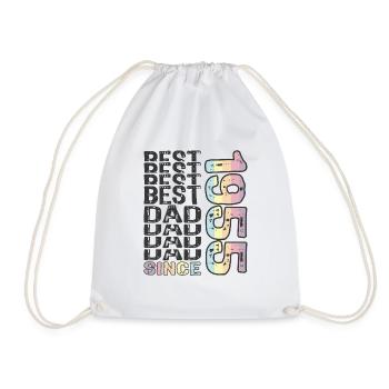 Best dad in the world since 1955 Father's Day - Drawstring Bag - white - Front
