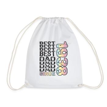 Best dad in the world since 1938 Father's Day - Drawstring Bag - white - Front
