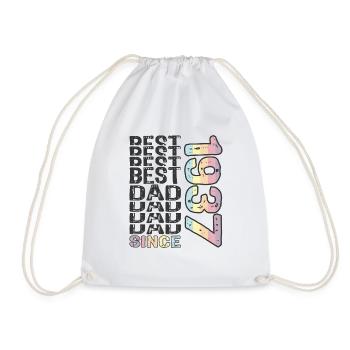 Best dad in the world since 1937 Father's Day - Drawstring Bag - white - Front