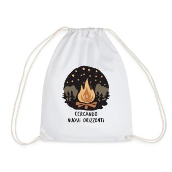 CERCANDO NOUVI ORIZZONTI - Drawstring Bag - white - Front