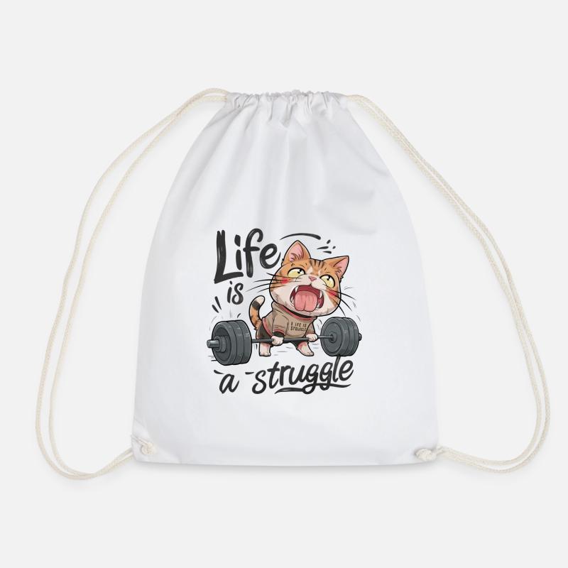 LA VIE EST UN COMBAT - Sac de sport léger - blanc