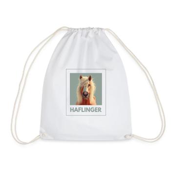 Haflinger Motif Horse Sweet - Drawstring Bag - white - Front