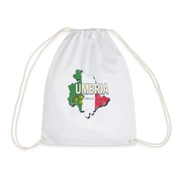 Carte murale de la région de l’Ombrie en Italie Souvenir vintage - Sac de sport léger - blanc - Devant