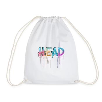 Creative Colorful Dripping Head Graphic - Turnbeutel - Weiß - Vorne