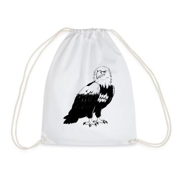 Vautour à tête d’aigle - Sac de sport léger - blanc - Devant