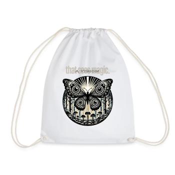 Enchanted Eyes Butterfly - Drawstring Bag - white - Front