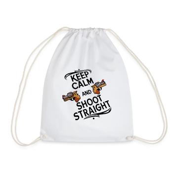 KEEP CALM AND SHOOT STRAIGHT - Drawstring Bag - white - Front