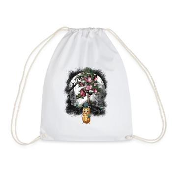 Peanut Spring Woodland Hike Snowdrops - Drawstring Bag - white - Front