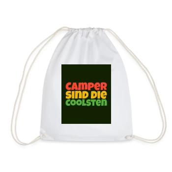 Campers are the coolest - Drawstring Bag - white - Front