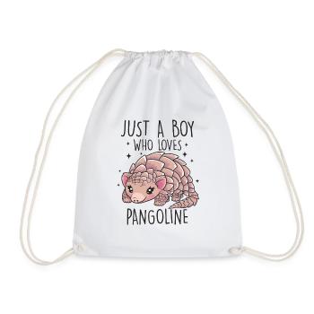 Juste un garçon qui aime l’amant des pangolins drôle - Sac de sport léger - blanc - Devant