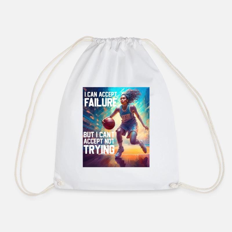 Basketball player - Drawstring Bag - white