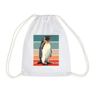 Pingouin rétro - Sac de sport léger - blanc - Devant