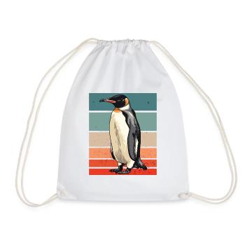 Pingouin rétro - Sac de sport léger - blanc - Devant