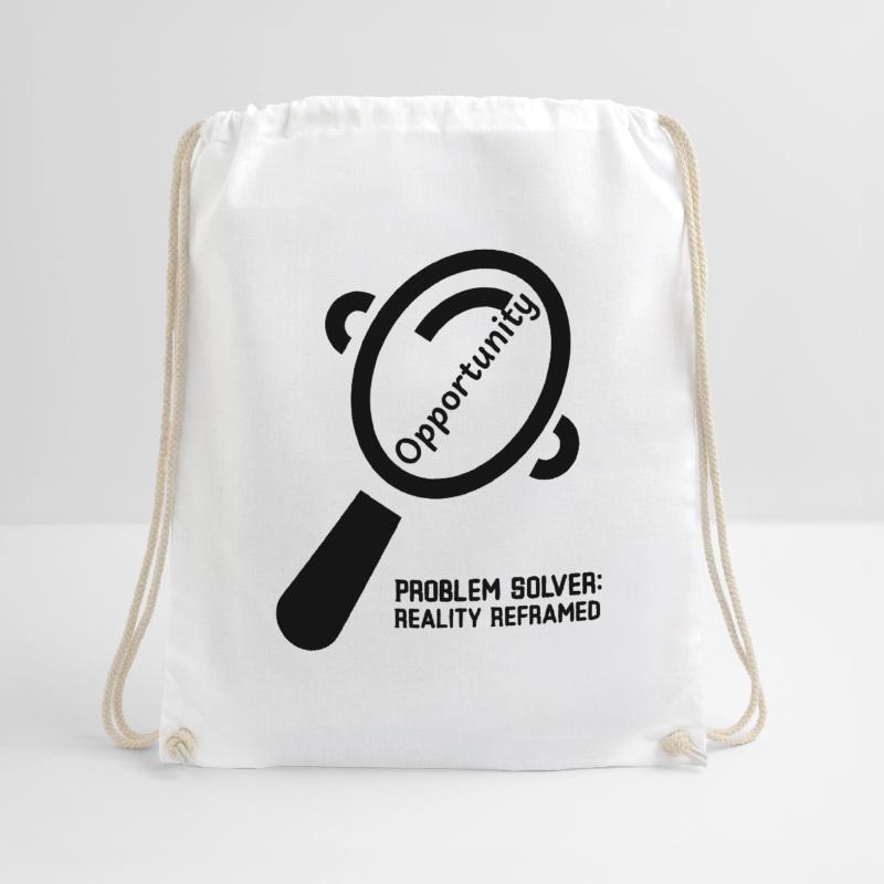 Problem Solved: Reality Reframed Drawstring Bag