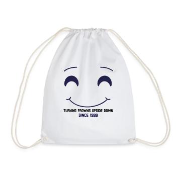 Turning Frowns Upside Down Since 1999 - Drawstring Bag - white - Front