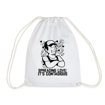Spreading Love: It's Contagious - Drawstring Bag - white - Front