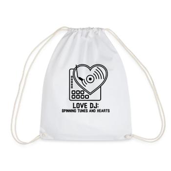 Love DJ : Spin Tunes and Hearts - Sac de sport léger - blanc - Devant