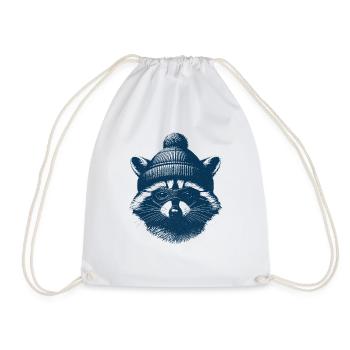 Raton laveur voleur - Sac de sport léger - blanc - Devant