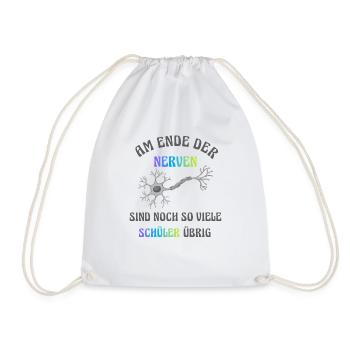 At the end of your nerves - Drawstring Bag - white - Front