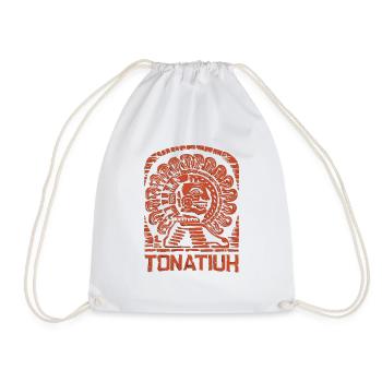 Aztec God Ancient Mythology Tonatiuh - Drawstring Bag - white - Front