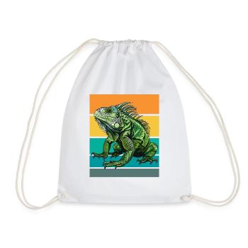Iguane Design Rétro - Sac de sport léger - blanc - Devant