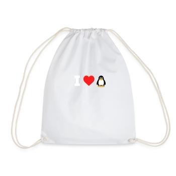 J’aime la chemise pingouin drôle mignon pingouin animal - Sac de sport léger - blanc - Devant