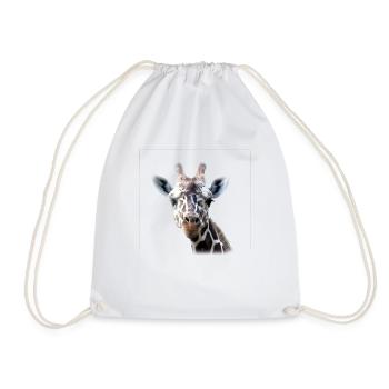 Tête de girafe Photo Cool Grande Tête D’animal Graphique - Sac de sport léger - blanc - Devant