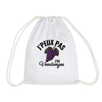 Je Peux Pas J'ai Vendanges Agriculteur Vigneron - Sac de sport léger - blanc - Devant