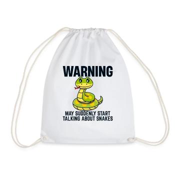 Drôle Serpent Reptile Herpétologie Serpent Serpent - Sac de sport léger - blanc - Devant