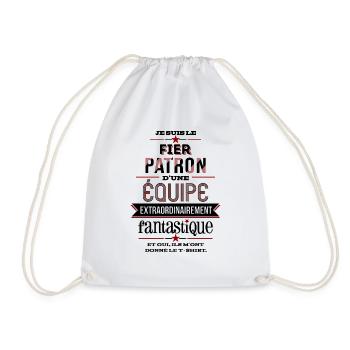 Proud of a fantastic team - Drawstring Bag - white - Front