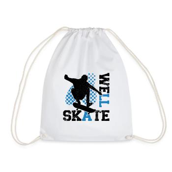Funny Skateboard Skateboarding Art For Skate Gifts - Turnbeutel - Weiß - Vorne