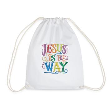 Jésus est le chemin - Sac de sport léger - blanc - Devant