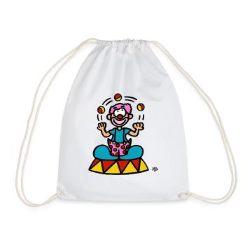 A clown - Drawstring Bag - white - Front