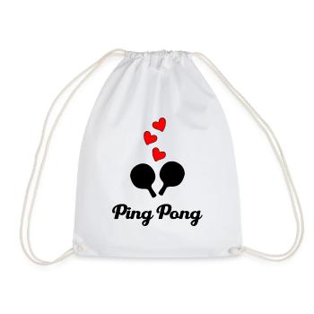 Raquette de ping-pong-tennis de table - Sac de sport léger - blanc - Devant