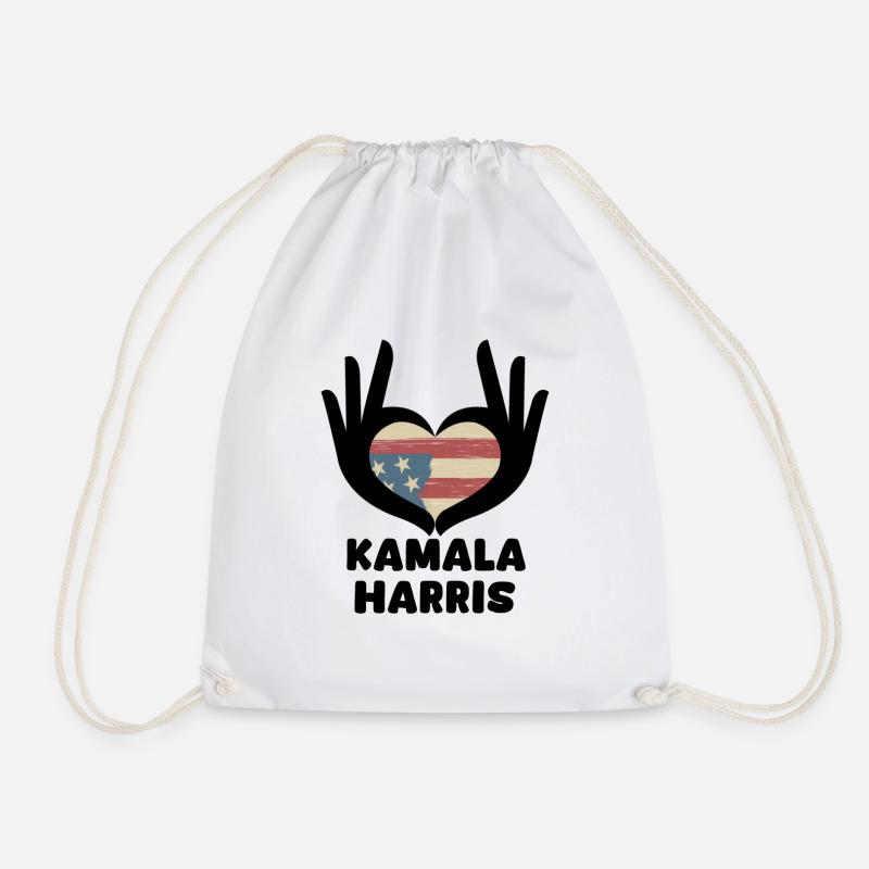 Kamala Harris Herzhand - Turnbeutel - Weiß