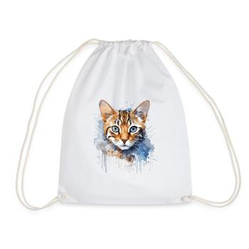 Chat du Bengale - Sac de sport léger - blanc - Devant