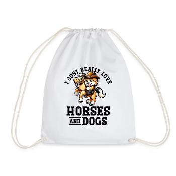J’adore les chevaux et les chiens - Sac de sport léger - blanc - Devant