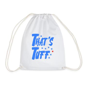 bold blue red - Drawstring Bag - white - Front