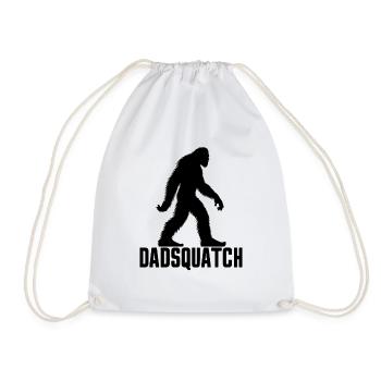 Bigfoot DADSQUATCH Dad Dad Dad Gift - Drawstring Bag - white - Front