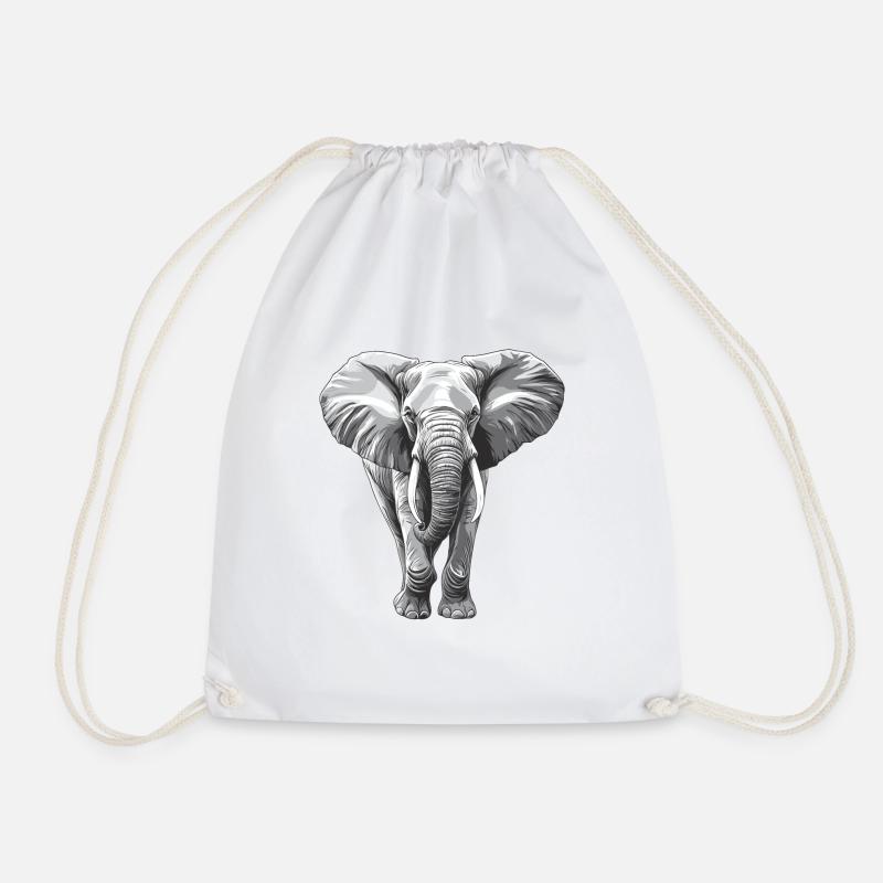 Elefant - Turnbeutel - Weiß