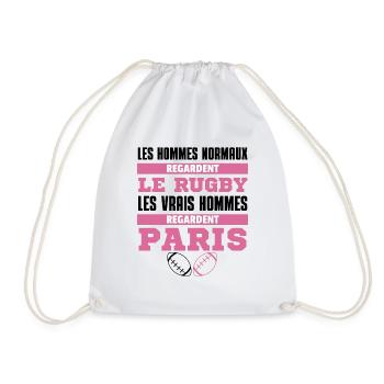 Vrais Hommes Regardent Paris - Sac de sport léger - blanc - Devant